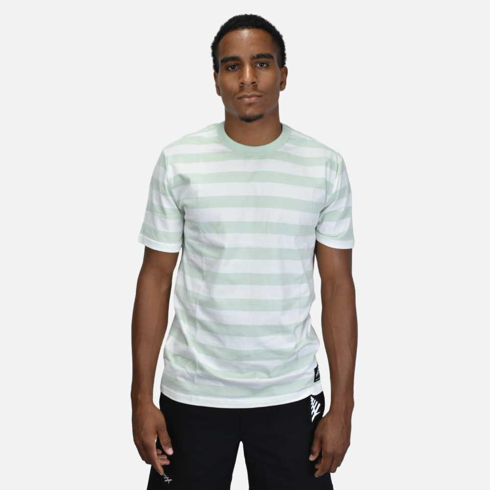 Paper Planes Breton Stripe Oversize T-Shirt Sage White