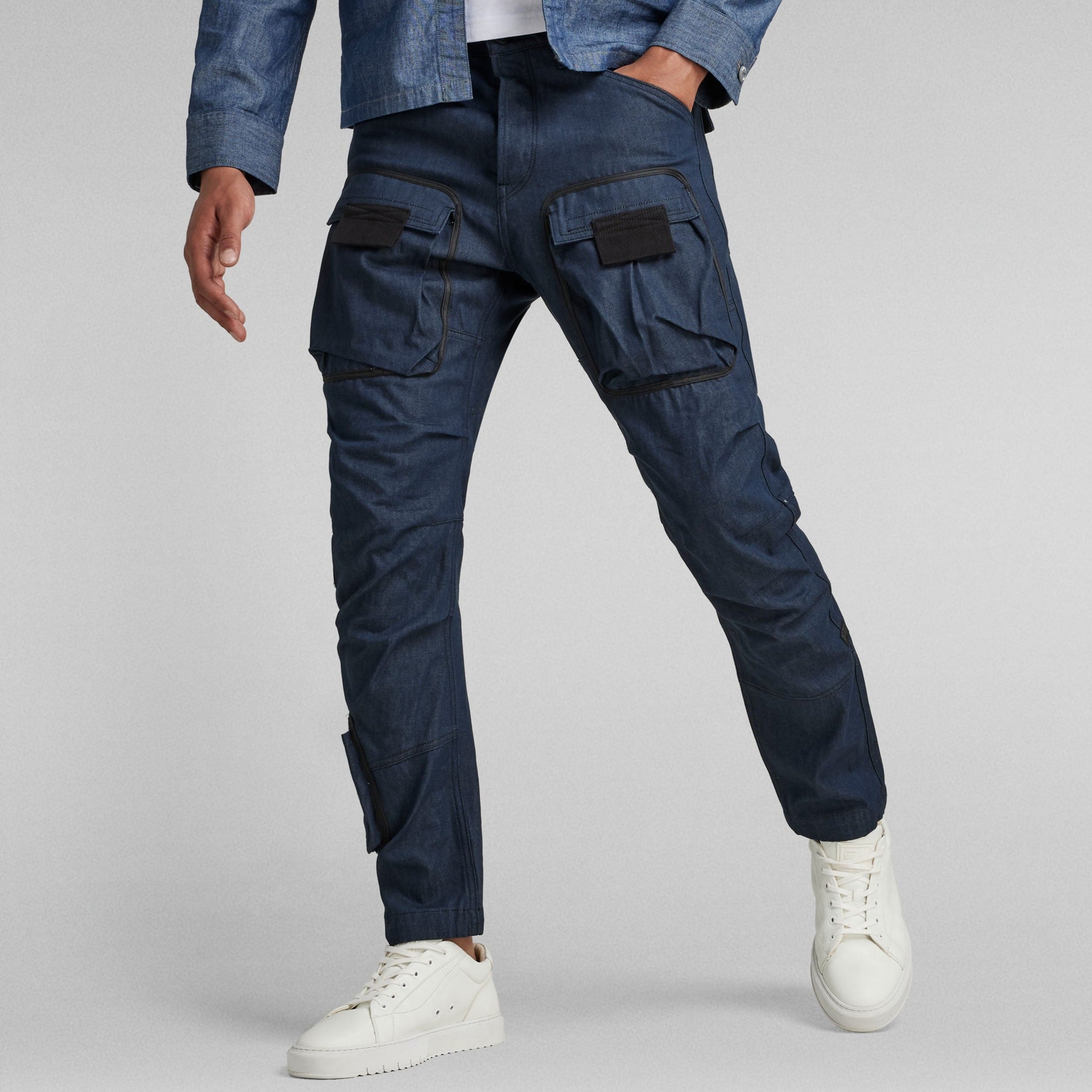 G-Star Raw 3D PM Straight Tapered Cargo Raw Jean Blue