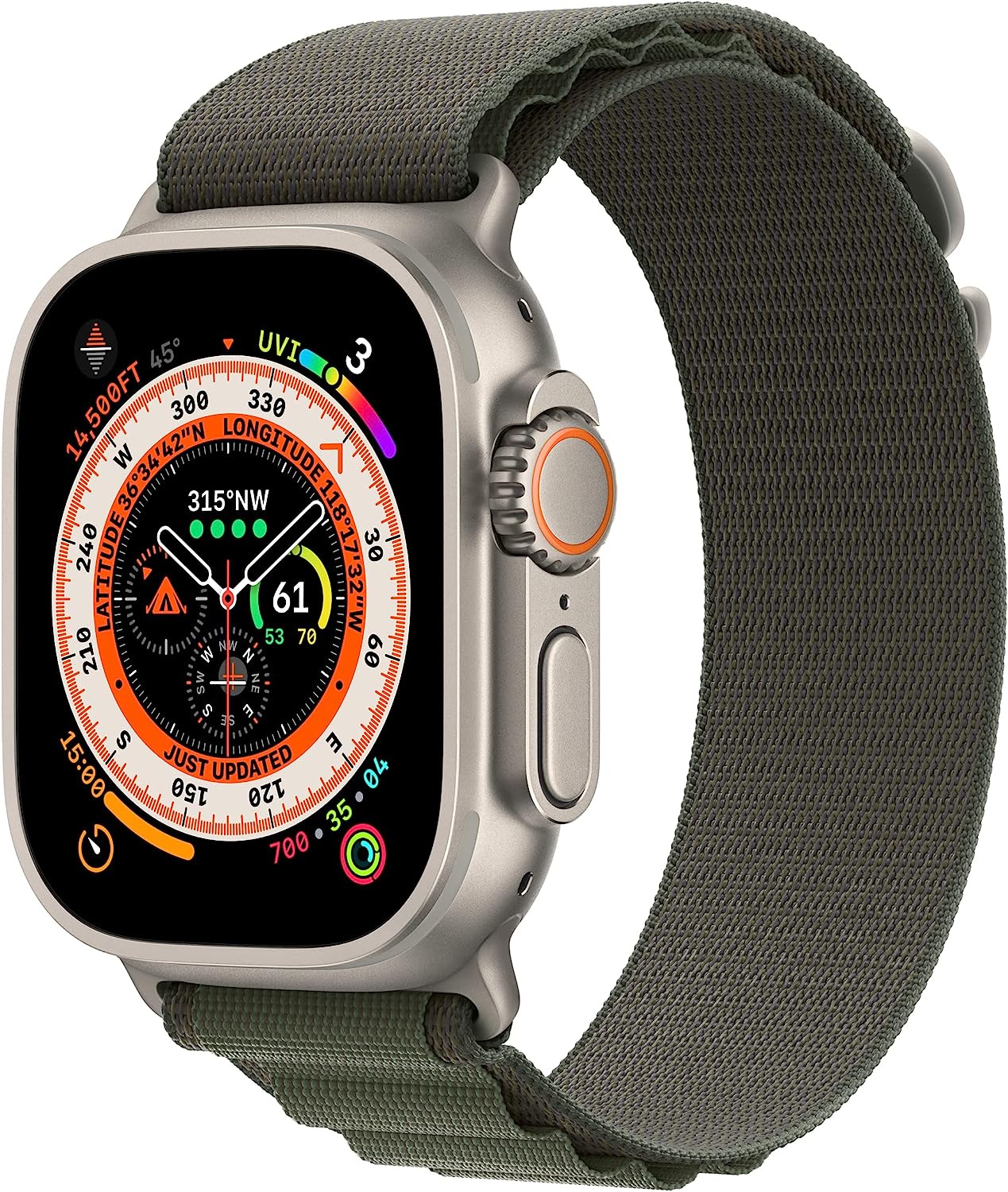 Apple Watch Ultra Band (49mm) Green Alpine Loop - Medium (New)