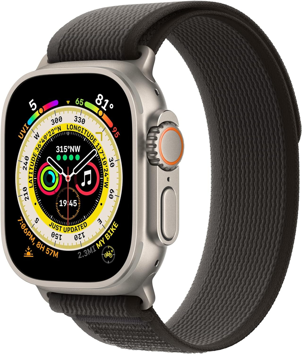 Apple Watch Ultra Black/Gray Trail Loop 49mm - M/L (New)