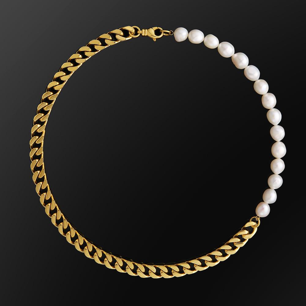 10mm Baroque Pearl Cuban Necklace