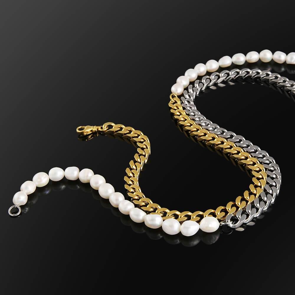 10mm Baroque Pearl Cuban Necklace