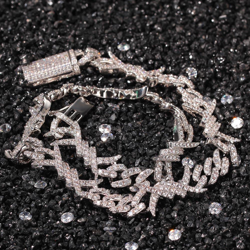 10mm Iced Thorn Iced Cuban Diamond Chain