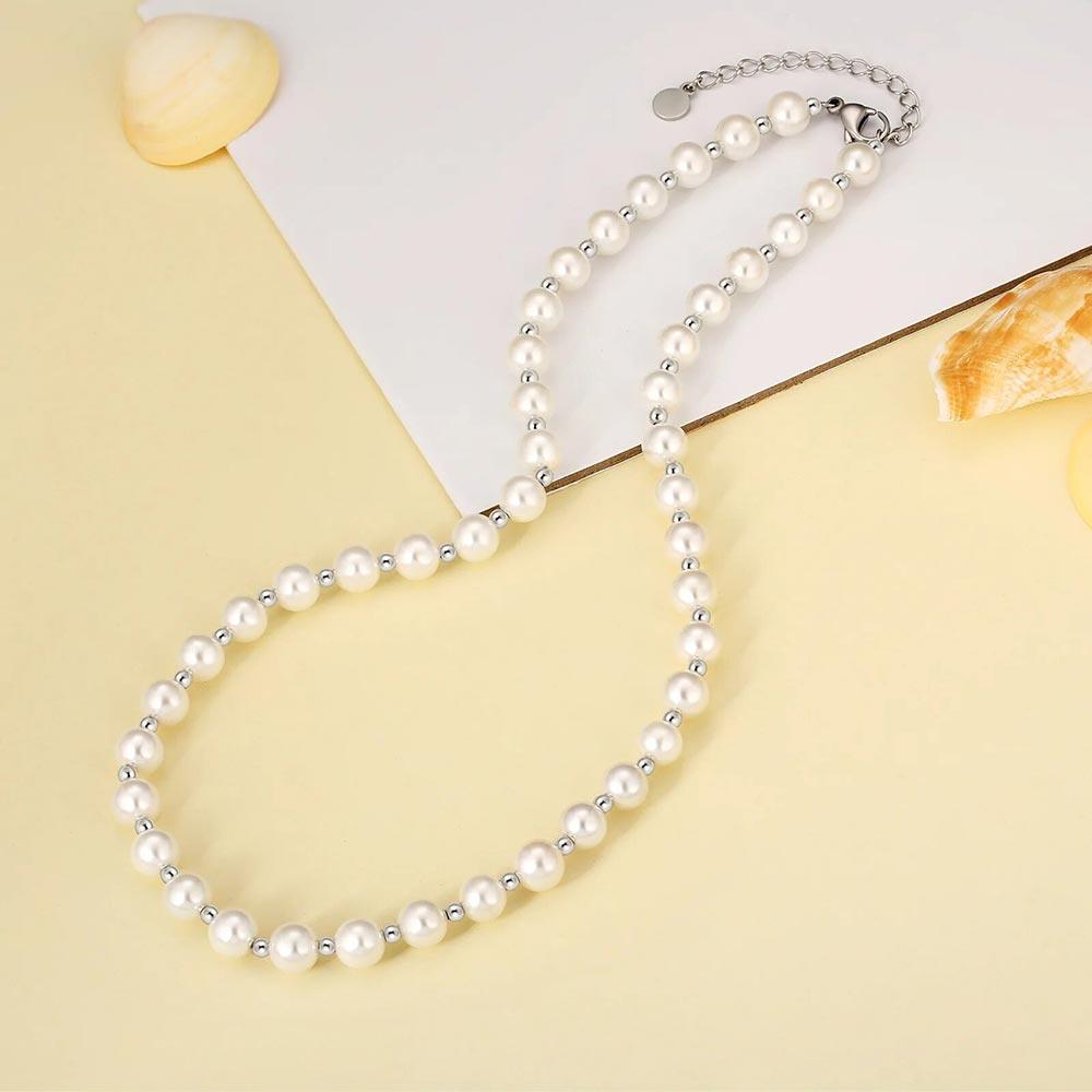 8mm Freshwater Pearl Beaded Necklace for Women