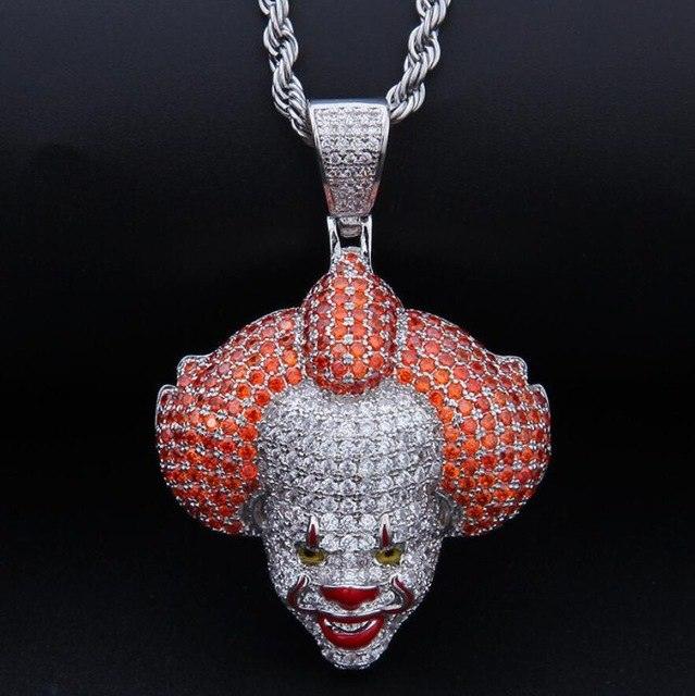 Iced Pennywise Clown Pendant 14K Gold