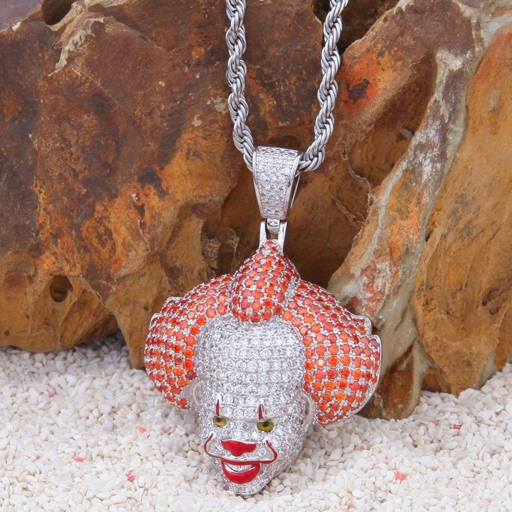 Iced Pennywise Clown Pendant 14K Gold