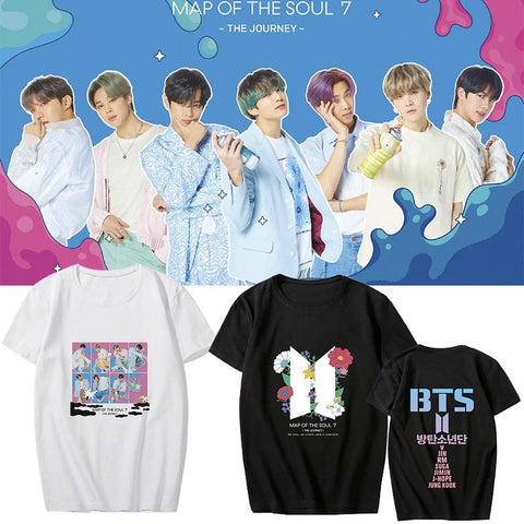 MAP OF THE SOUL 7 Album Printed T-shirt - partypartygo