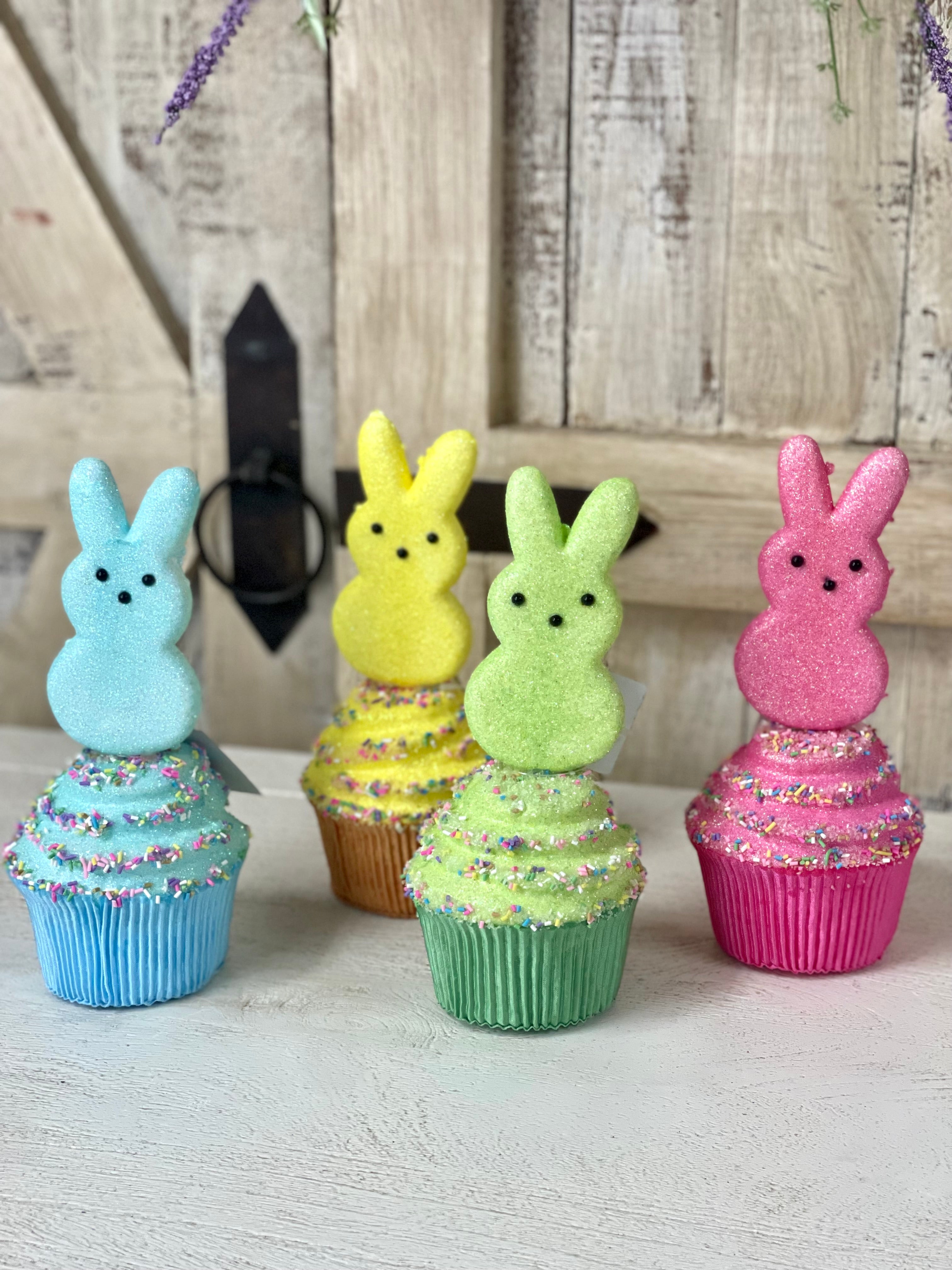 Bunny Peep Styrofoam Glittered Cupcake