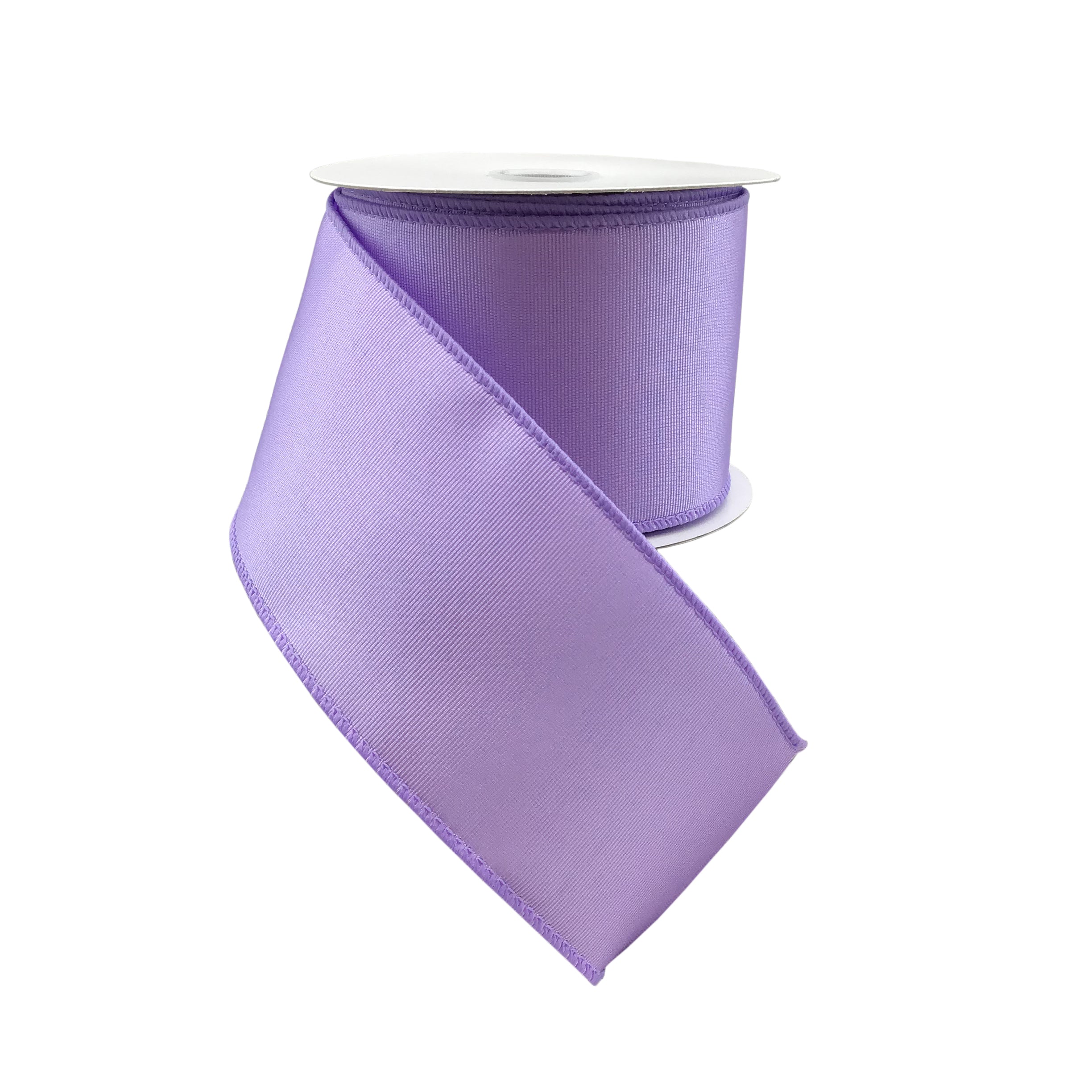 Two And Half Lavender Ribbed Satin Ribbon