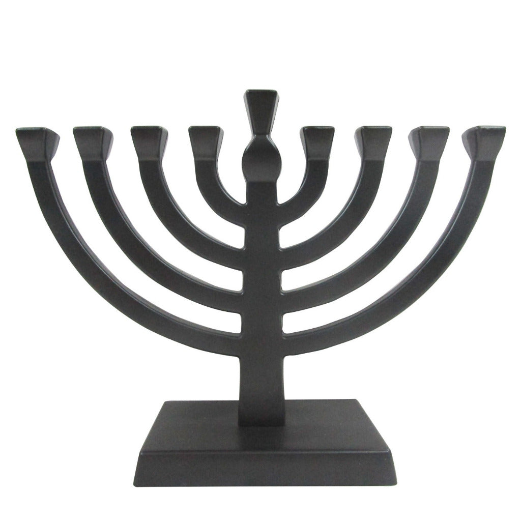 Hanukkah Mini Metal Menorah Black