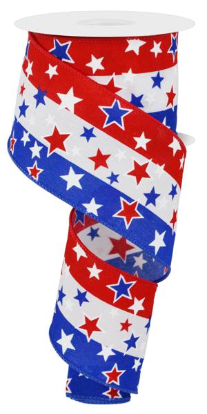 2.5 Inch Stars And Stripes Ribbon