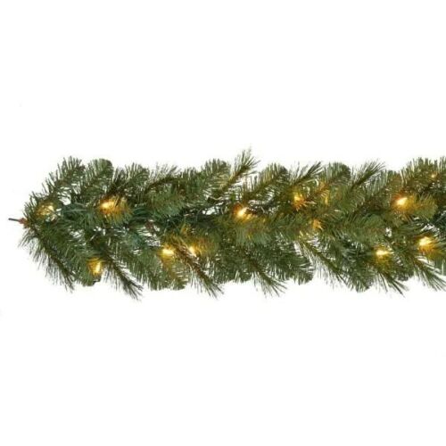 Home Accents Holiday 9 Foot Pre-Lit Wesley Long Needle Pine Garland (Open Box)