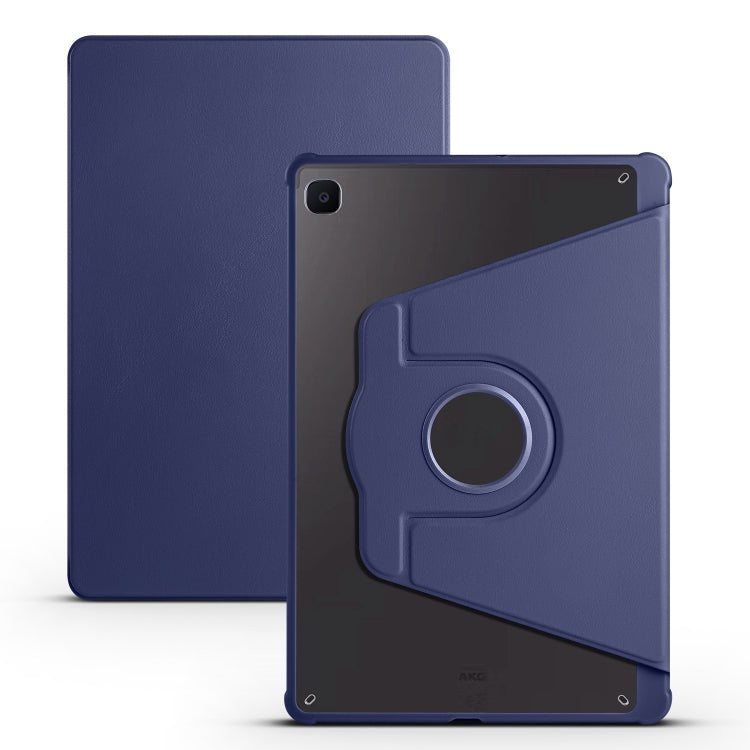 360 Degree Rotation Smart Tablet Leather Case For Samsung Galaxy Tab S6 Lite(Dark Blue)