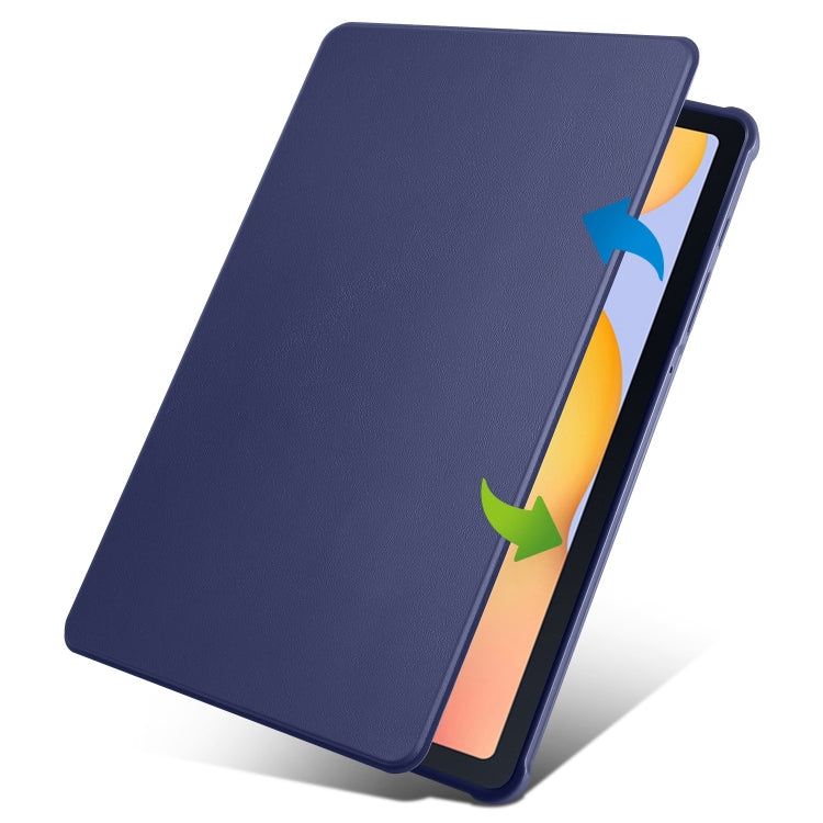 360 Degree Rotation Smart Tablet Leather Case For Samsung Galaxy Tab S6 Lite(Dark Blue)