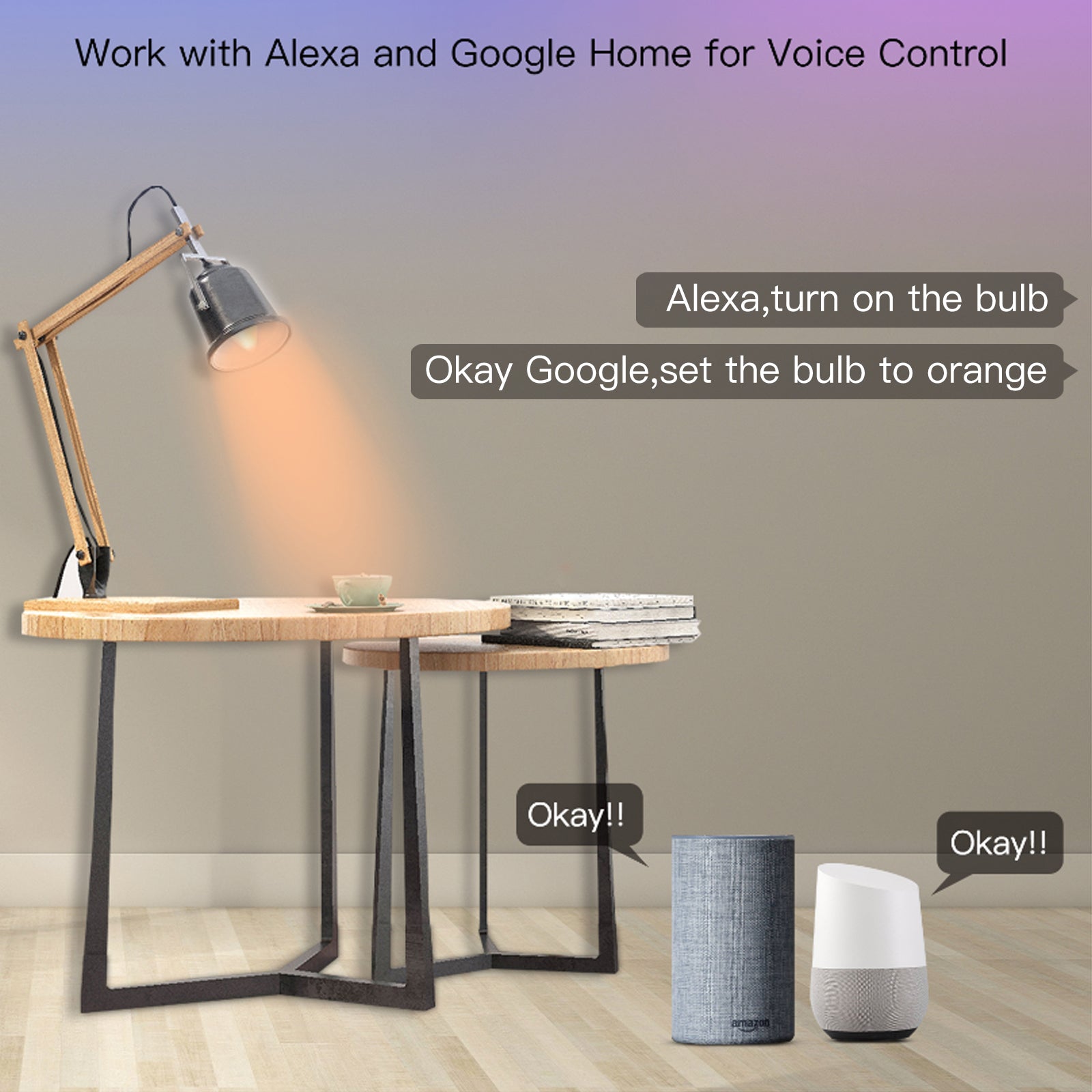 Work with Alexa and Google Home for Voice Control