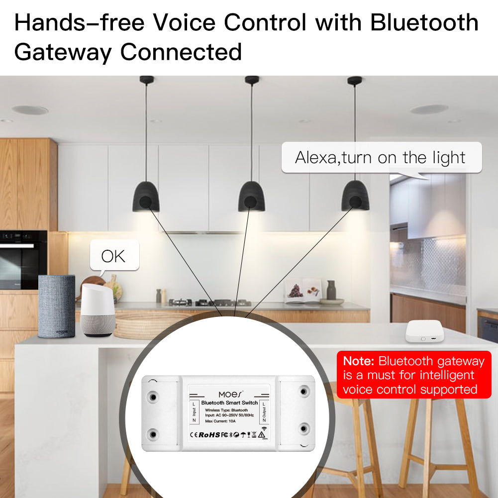 Hands- -free Voice Control with Bluetooth Gateway Connected