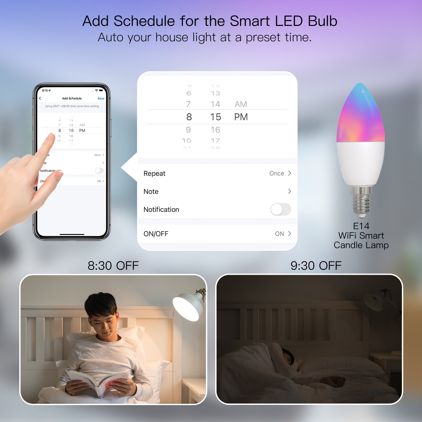 Add Schedule for the Smart L ED Bulb