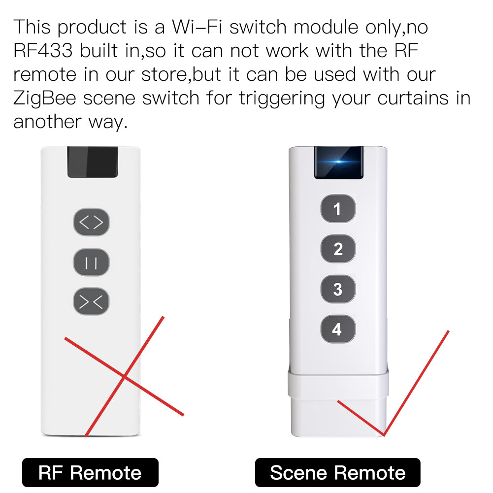 this product is a wi-fi switch module only, no RF433 built in