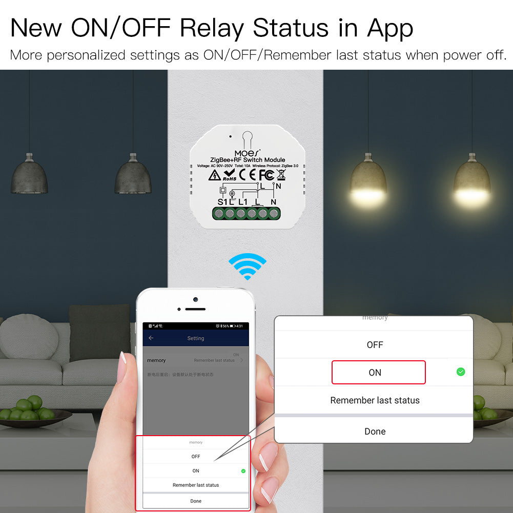 New ON/OFF Relay Status in App