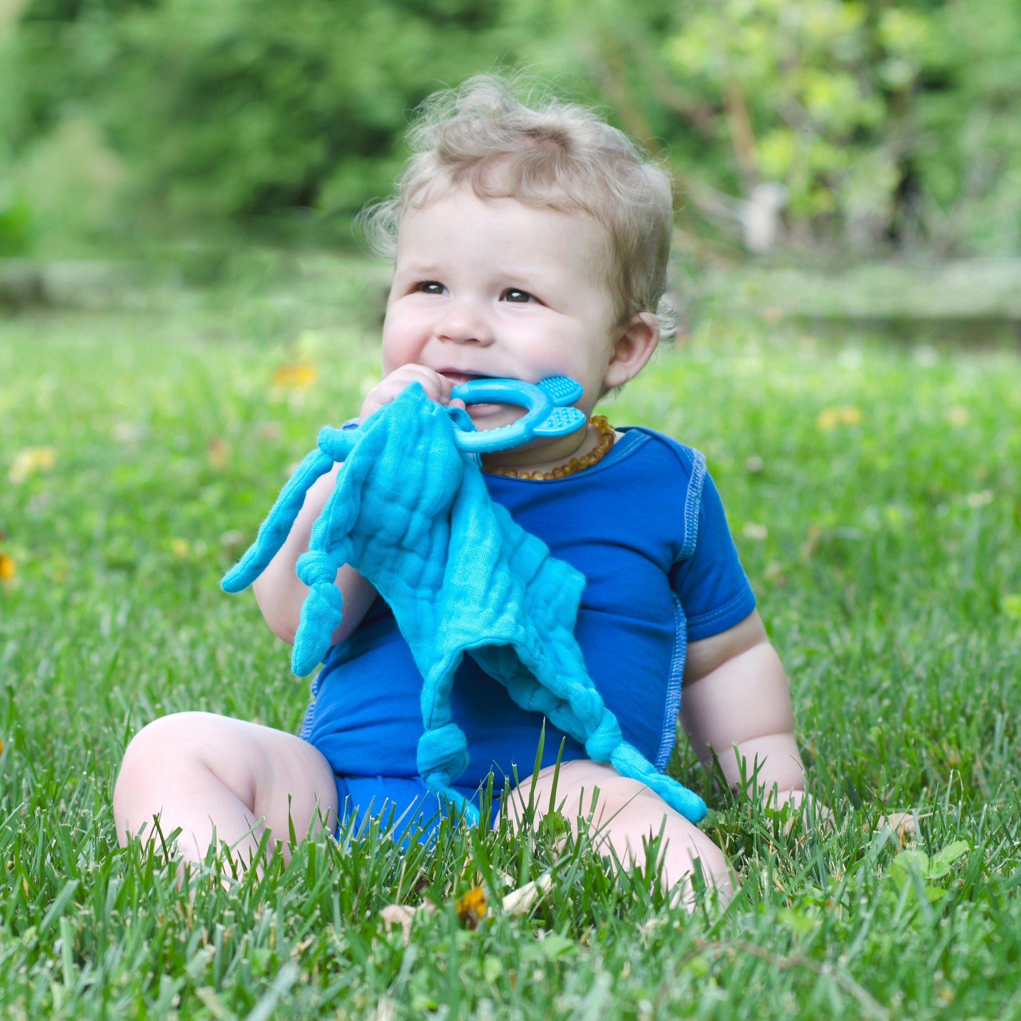 Muslin Blankie Teether made from Organic Cotton