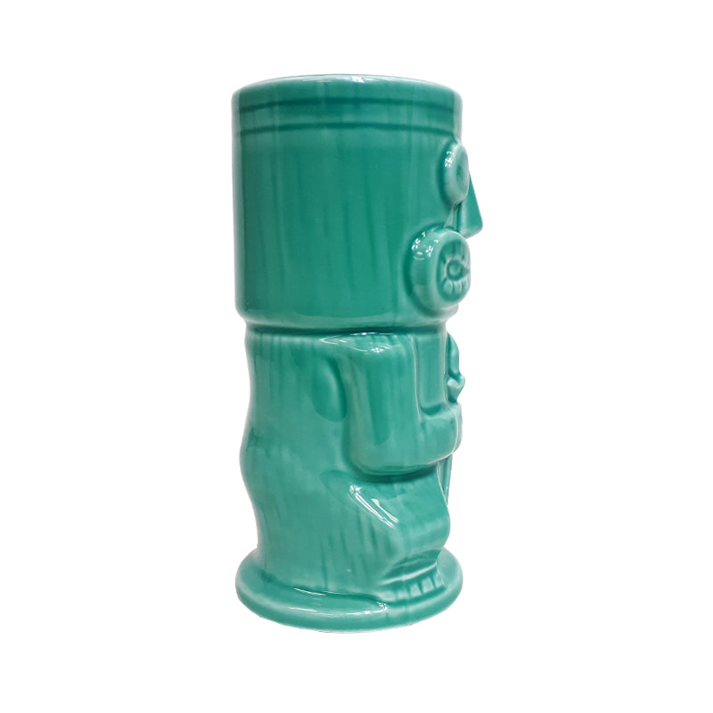 BarConic? Tiki Drinkware - Teal Stone God - 15 oz.