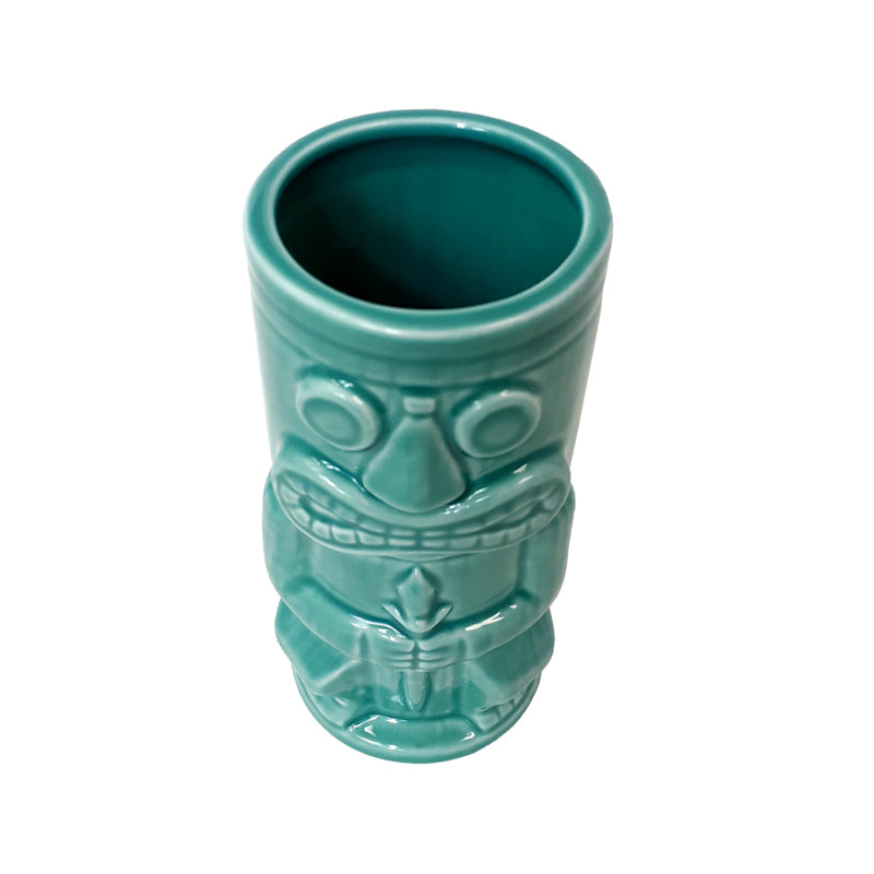 BarConic? Tiki Drinkware - Teal Stone God - 15 oz.