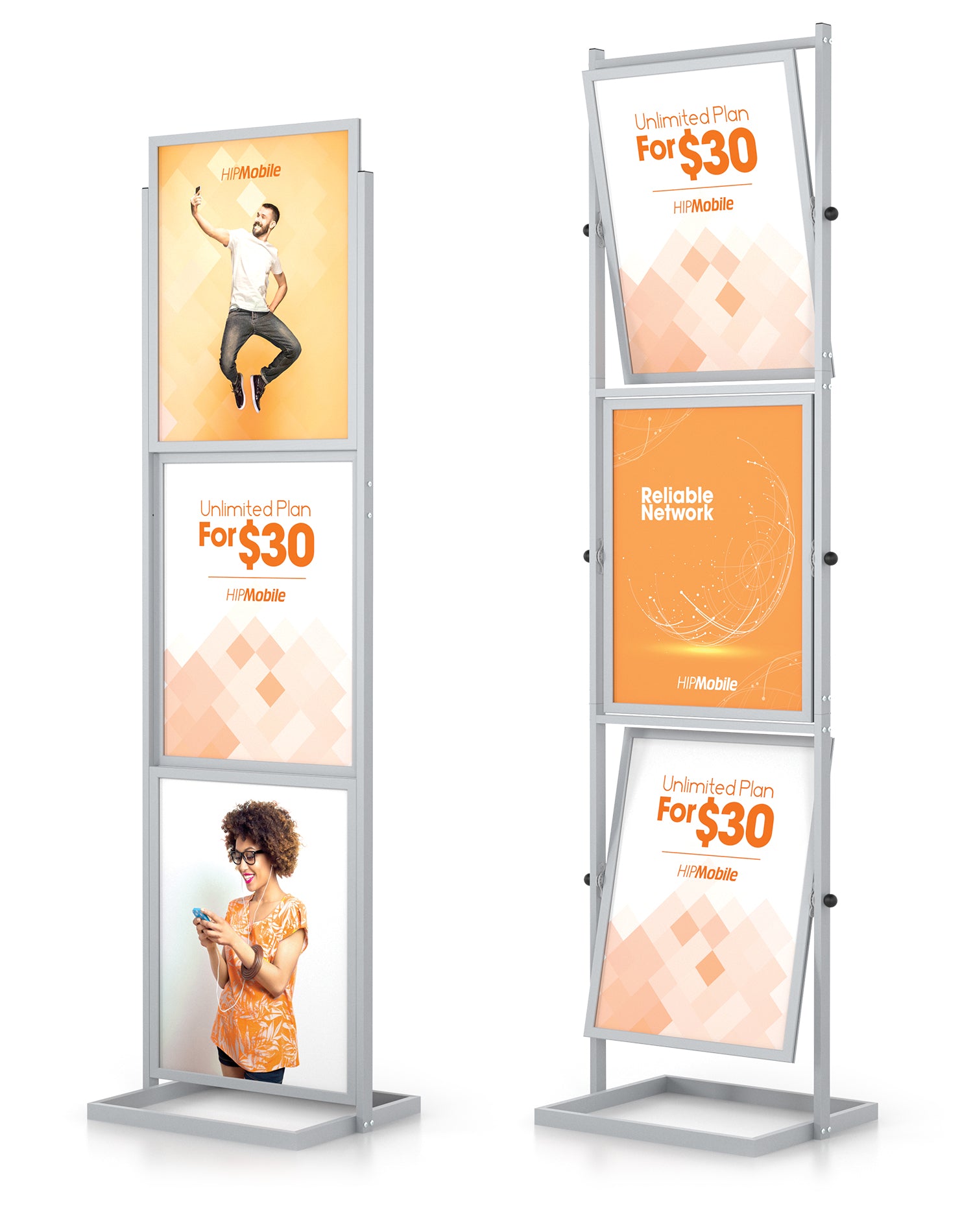 Poster Sign Holder | 22 x 28 3 Tier. Black