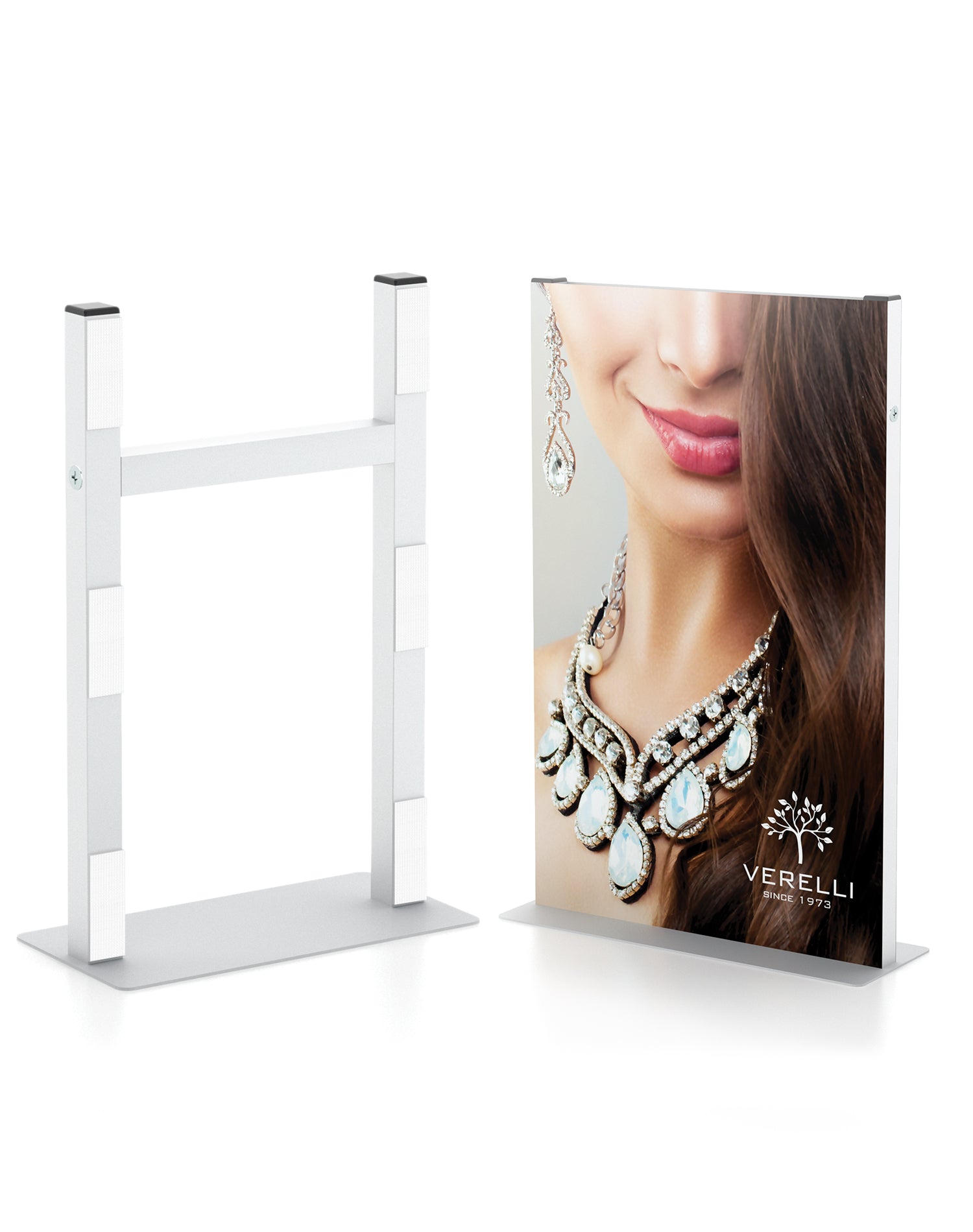Countertop Standee | 12 Inch W x 24 Inch H | Silver