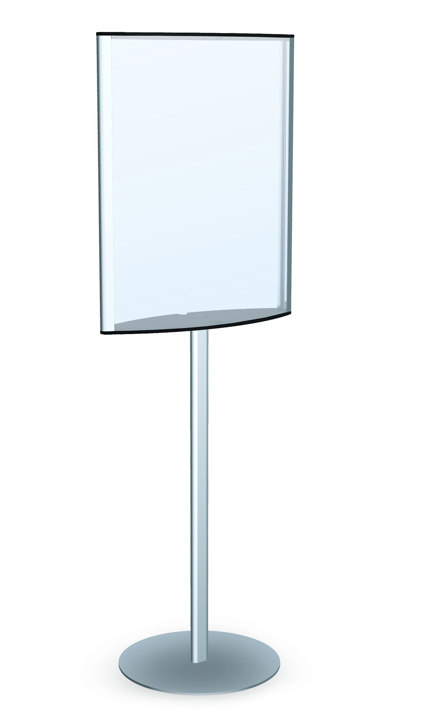 Convex Signholder | 22 x 28 Single Tier | Silver