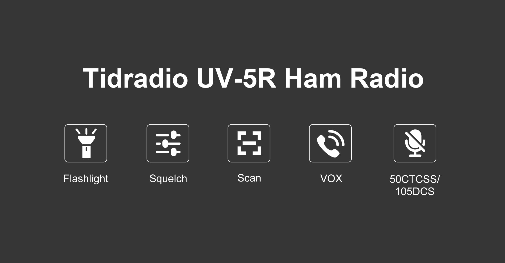 Tidradio UV-5R Dual Band Ham Radio Handheld Walkie Talkie
