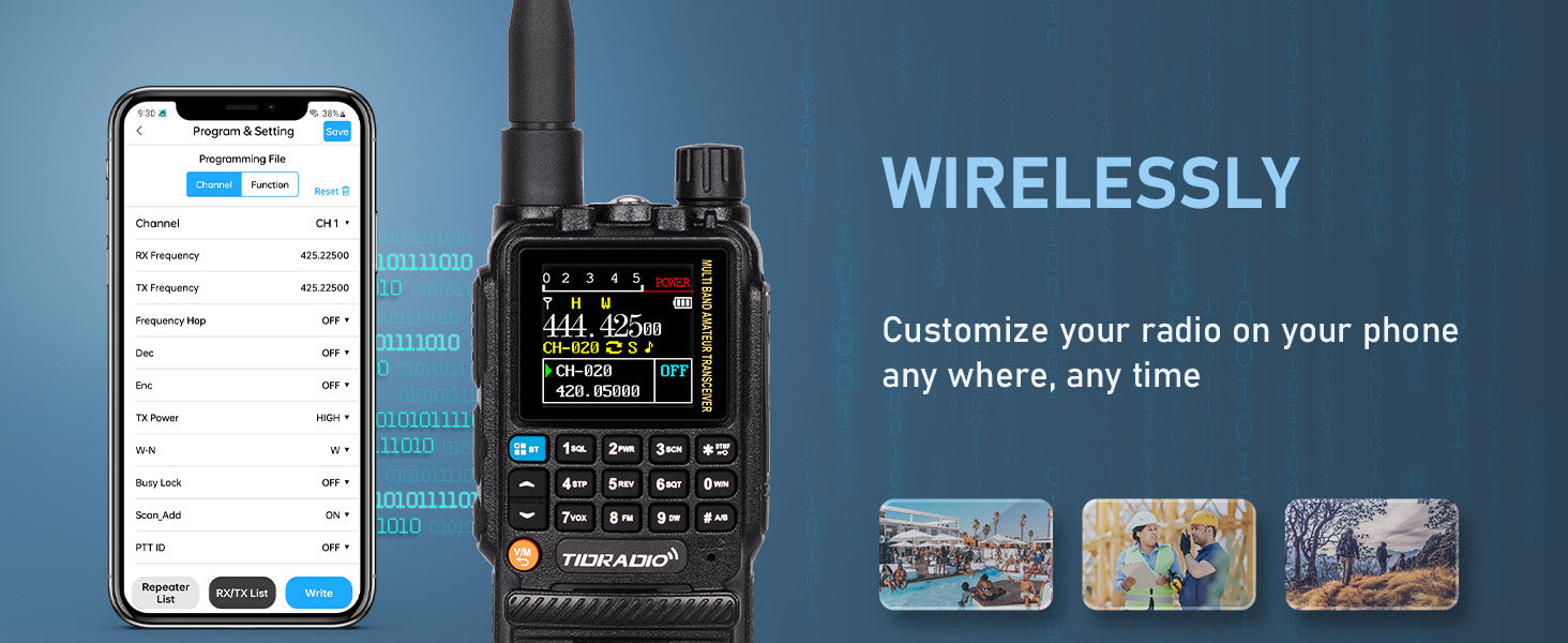 TD-H3 Ham(GMRS) Air Band Radio 5w