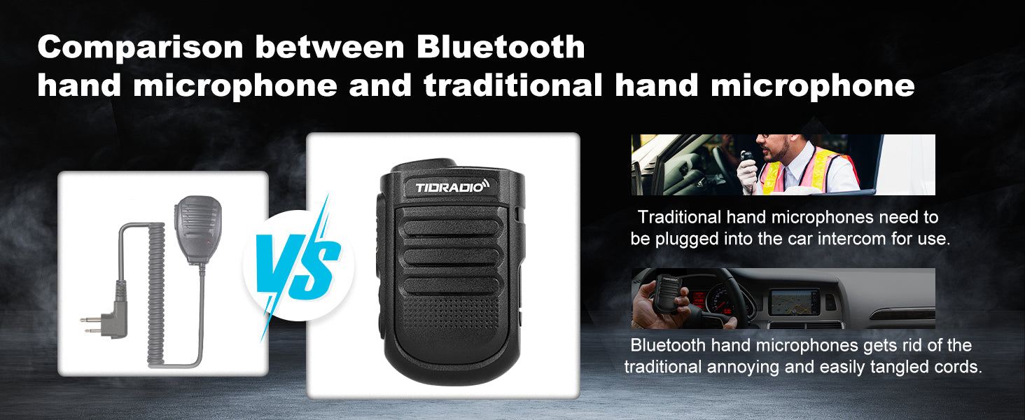 TIDRADIO Handheld Wireless Microphone with Bluetooth