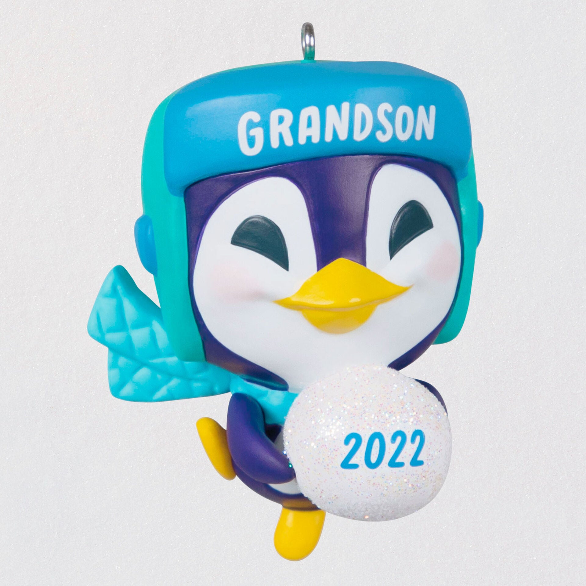 Dated 2022 Grandson Penguin Ornament