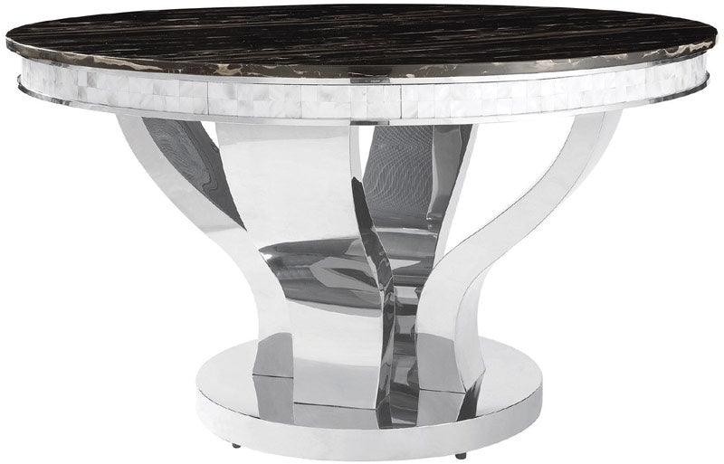 Coaster Furniture - Anchorage Chrome Dining Table - 107891