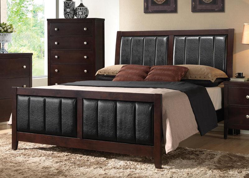 Coaster Furniture - Carlton 5 Piece Queen Panel Bedroom Set In Cappuccino - 202091Q-5Set