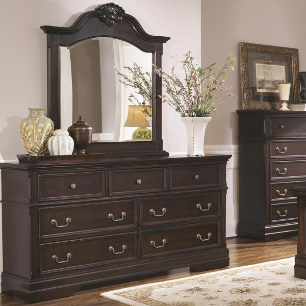 Coaster Furniture - Cambridge 6 Piece Queen Panel Bedroom Set In Dark Cherry - 203191Q-6Set