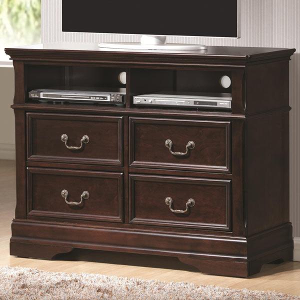 Coaster Furniture - Cambridge 6 Piece Queen Panel Bedroom Set In Dark Cherry - 203191Q-6Set