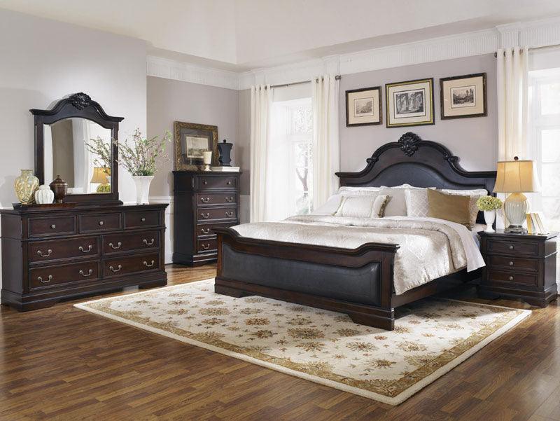 Coaster Furniture - Cambridge 6 Piece Queen Panel Bedroom Set In Dark Cherry - 203191Q-6Set