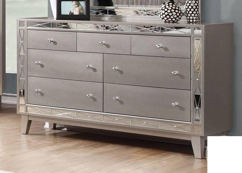 Coaster Furniture - Leighton Metallic Mercury Panel 6 Piece Bedroom Set - 204921Q-S6