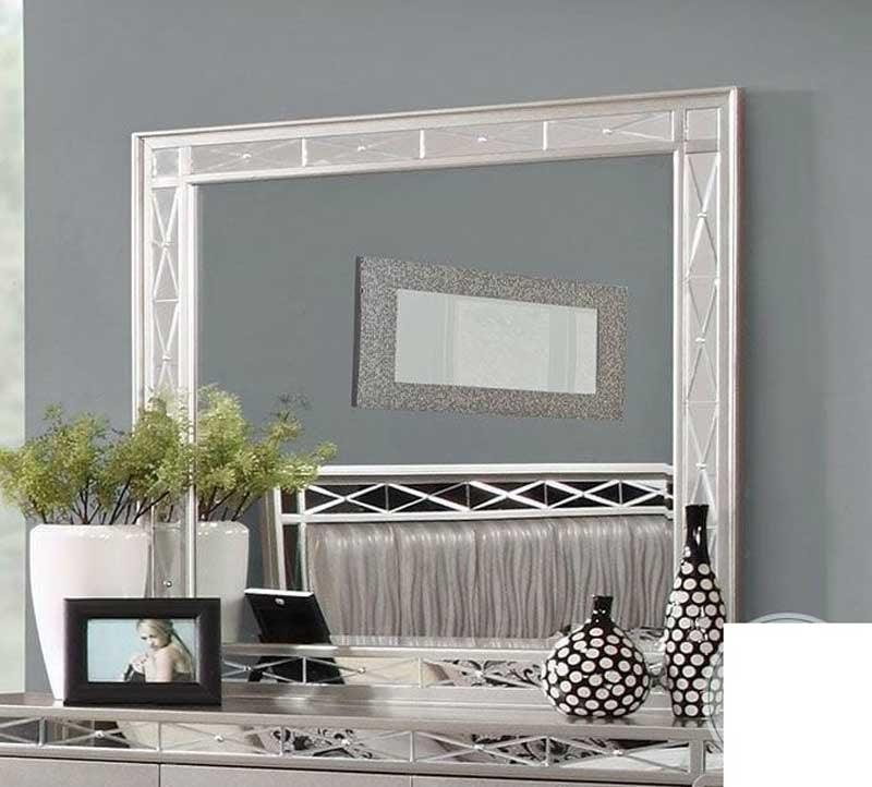 Coaster Furniture - Leighton Metallic Mercury Panel 6 Piece Bedroom Set - 204921Q-S6