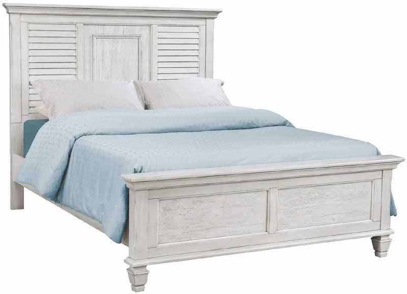 Coaster Furniture - Liza Antique White 3 Piece Eastern King Panel Bedroom Set - 205331Ke-3Set
