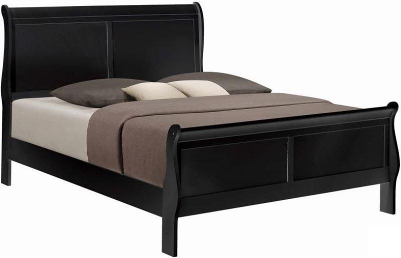 Coaster Furniture - Louis Philippe 6 Piece Black Sleigh Bedroom Set - 212411Q-S6