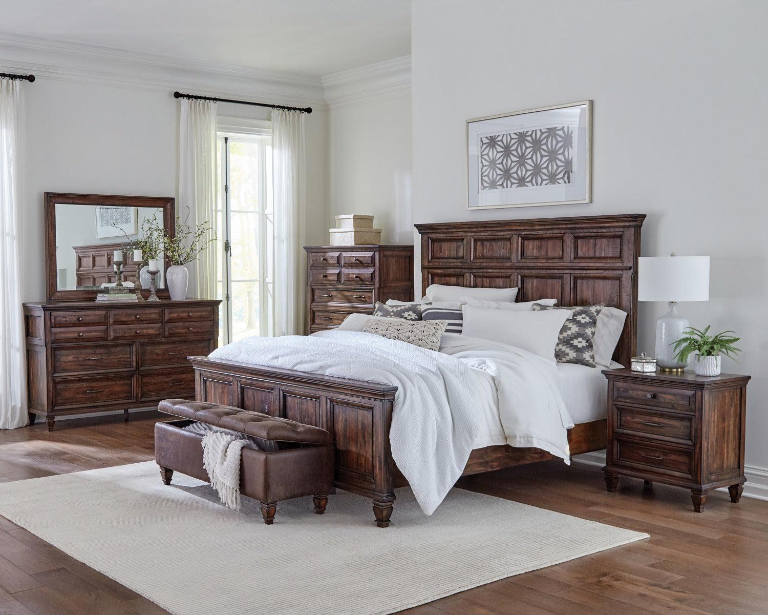 Coaster Furniture - Avenue 4-Piece Queen Bedroom Set Weathered Burnished Brown - 223031Q-S4