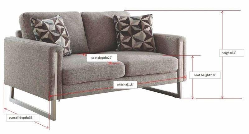 Coaster Furniture - Stellan Grey 2 Piece Sofa Set - 551241-S2