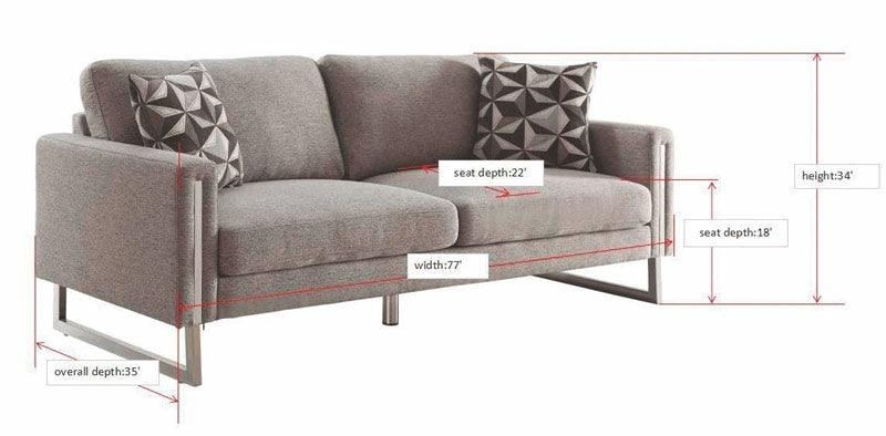 Coaster Furniture - Stellan Grey 2 Piece Sofa Set - 551241-S2