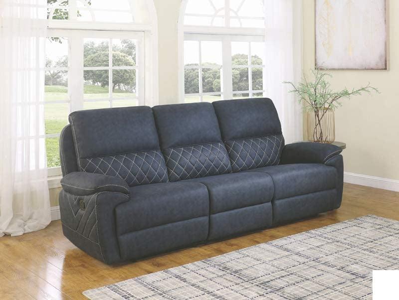 Coaster Furniture - Variel 3 Piece Blue Reclining Living Room Set - 608991-S3