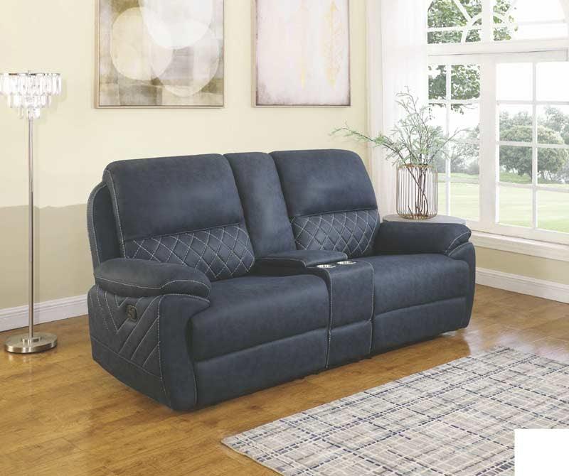 Coaster Furniture - Variel 3 Piece Blue Reclining Living Room Set - 608991-S3