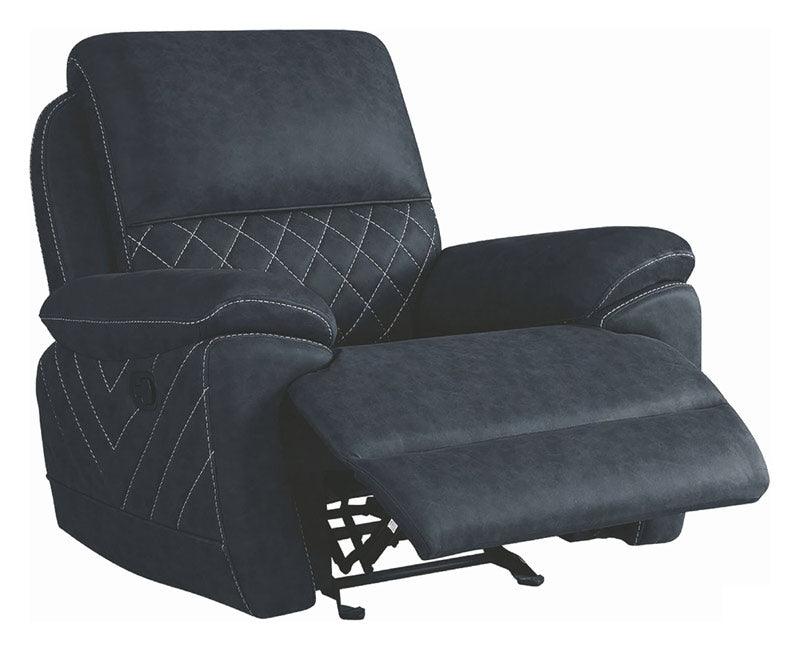 Coaster Furniture - Variel 3 Piece Blue Reclining Living Room Set - 608991-S3