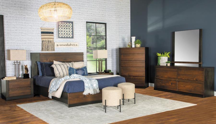 Azalia - 4 Piece Bedroom Set - King - Dark Brown