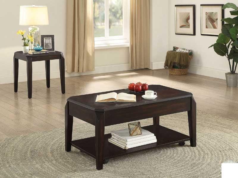 Coaster Furniture - Walnut 2 Piece Occasional Table Set - 721048-S2